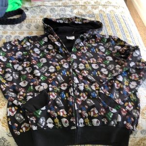 Nintendo Black Multicolor Character Hoodie